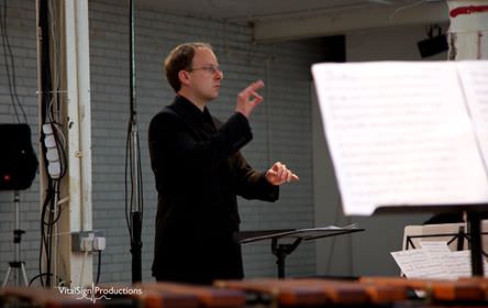 Photograph of James Weeks, conducting